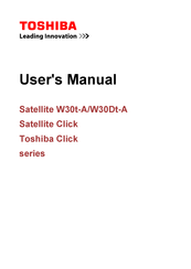 Toshiba Satellite W30Dt-A Series User Manual