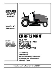 Sears CRAFTSMAN 944.609881 Owner's Manual