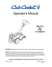 Cub Cadet 21A-458B100 Operator's Manual
