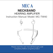 MECA MC-TW40 Instruction Manual
