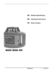 Nedo ECO 600 HV Operating Instructions Manual