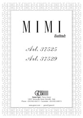 Gessi MIMI 37525 Instruction Manual