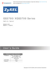 ZyXEL Communications XGS3700-48 User Manual