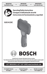 Bosch GIC4-23C Operating/Safety Instructions Manual