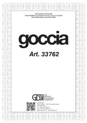 Gessi GOCCIA 33762-279 Manual