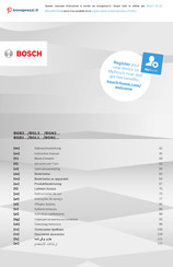 Bosch BGL2UB1028 Instruction Manual