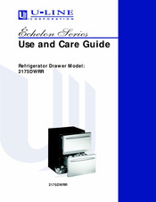 U-Line 2175DWRRB00 Use And Care Manual