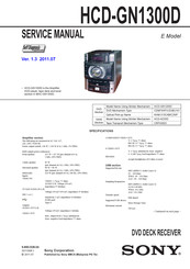 Sony HCD-GN1300D Service Manual