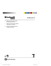 EINHELL Expert TE-SD 3,6/1 Li Operating Instructions Manual