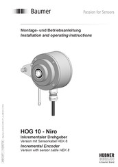 Baumer HUBNER BERLIN HOG 10 - Niro Installation And Operating Instructions Manual