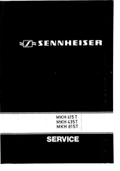 Sennheiser MKH 415 T Service Manual