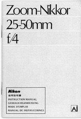 Nikon AI-S Zoom-Nikkor 25-50mm f/4 Instruction Manual