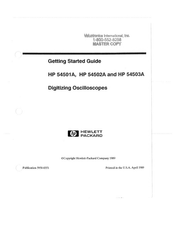 HP 54503A Getting Started Manual