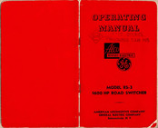 ALCO RS-3 Operating Manual