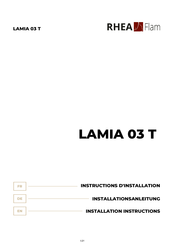 RHÉA-FLAM LAMIA 03 T Installation Instructions Manual