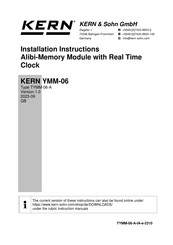KERN YMM-06 Installation Instructions Manual