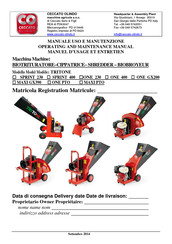 Ceccato Olindo MAXI PTO Operating And Maintenance Manual