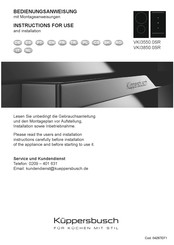 Kuppersbusch VKI3550.0SR Instructions For Use And Installation
