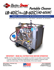 ElectroSteam LB-60(C) User, Installation & Maintenance Manual