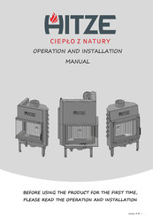 HITZE AL19G.H Operation And Installation Manual