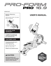 ICON Health & Fitness PRO-FORM PRO 16.9 User Manual