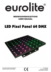 EuroLite LED Pixel Panel 64 DMX User Manual
