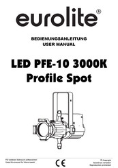 EuroLite LED PFE-10 3000K Profile Spot User Manual