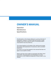 Hyundai SX2 Owner's Manual