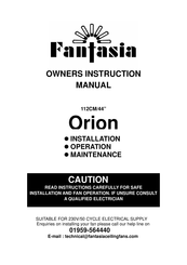 Fantasia 112CM/44 Owner's Instruction Manual
