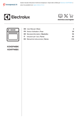 Electrolux KOHDP46BK User Manual