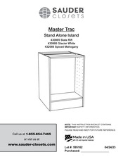 Sauder Master Trac 430866 Manual