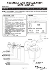 Vaxcel T0733 Assembly And Installation Instructions Manual