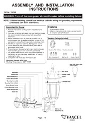 Vaxcel T0735 Assembly And Installation Instructions Manual