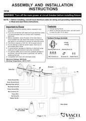 Vaxcel T0729 Assembly And Installation Instructions Manual