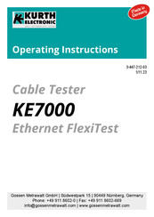 Kurth Electronic FlexiTest KE7000 Operating Instructions Manual