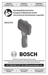 Bosch GIC5-27C Operating/Safety Instructions Manual