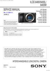 Sony ILCE-6400M Service Manual