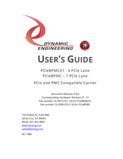 Dynamic Engineering PCIeBPMCX1 User Manual