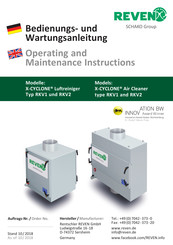 Schako REVEN X-CYCLONE RKV1 Operating And Maintenance Instructions Manual