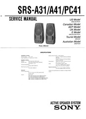 Sony SRS-A41 Service Manual