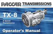 Paccar TX-8 Operator's Manual