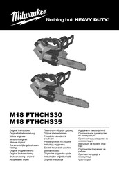 Milwaukee M18 FTHCHS30 Original Instructions Manual