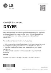 LG DL X385 Series Owner's Manual