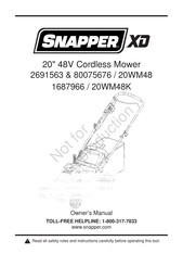 Snapper XD 20WM48 Owner's Manual