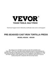 VEVOR HES250 Manual