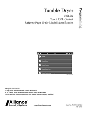 Alliance Laundry Systems 35 Series Programming Manual