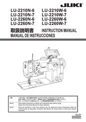 JUKI LU-2260W-6 Instruction Manual