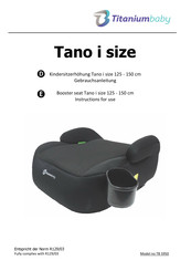 Titaniumbaby Finn i-Size i Safety 5901 Instructions For Use Manual