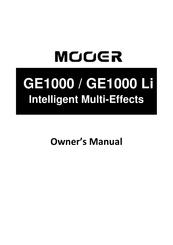 Mooer GE1000 Owner's Manual