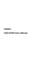 Adaptec ACB-232XD User Manual